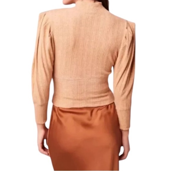 Band of the free sweater camel long sleeve ribbed knit sz Large New with tags - Picture 2 of 8